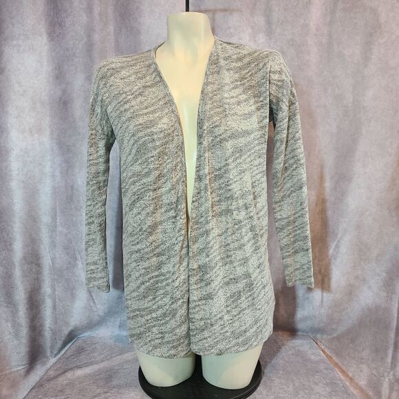 Bobeau Grey Zebra Hacci Open Cardigan Size XS - Picture 2 of 5